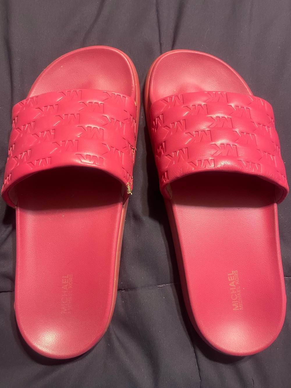 Michael Kors Logo -Embossed Slide Sandals